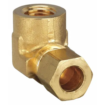 PARKER Standard Sleeve Brass Compression Fitting Elbow - Standard Sleeve Brass Compression Fittings