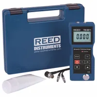 REED INSTRUMENTS Ultrasonic Thickness Gauge: Carrying Case/Probe/Ultrasonic Couplant Gel, NIST (MPN TM-8811-NIST)
