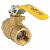 APOLLO Manual Two-Way Ball Valve: 1/2 in, Brass, Straight, FNPT x FNPT, 600 psi Max. Pressure (CWP) (MPN 94A10301)