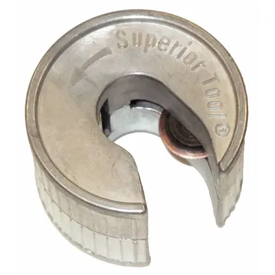 SUPERIOR TOOL Pipe Cutter: 1/2 in – 1/2 in OD Cutting Capacity, Std Wheel Cutter - Metal Tubing Compact Cutters