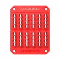 EZ RED Magnetic Bit Holder: Red, 4 in Overall Wd, 6 in Overall Lg, Polymer, Magnetic Bits (MPN EZBIT-R)