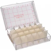 Vial Store Case: 5 1/8 in Overall Wd, 2 1/2 in Overall Ht, 7 5/8 in Overall Lg, Polystyrene, Clear (MPN W228792)