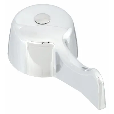KISSLER Handle: Moen, Lever Handle, Use with Hot/Cold Water Temp, Cast Metal, Chrome Finish - Lever Faucet Handles