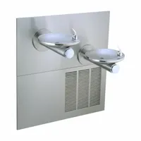 ELKAY Bi-Level Fountain: On-Wall, 40 13/16 in Ht, Front Push Button, 8 gph @ 50°F, Gray (MPN LRPBM28K)