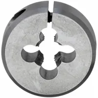 CLE-LINE Round Threading Die: M4.5x0.75 Metric, 13/16 in OD, Adj, High Speed Steel (MPN C65742)