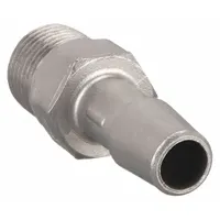 Barbed Fitting Adapter: Barbed/Threaded, 1/8 in Pipe x 1/4 in ID Fitting Size, Stainless Steel (MPN A2-4SS)