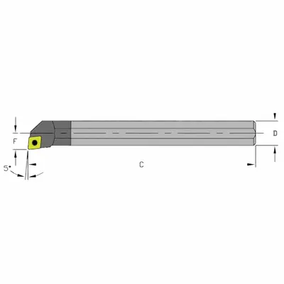 ULTRA-DEX USA C08J SCLPR2-312 Indexable Boring Bar - Indexable Boring Bars