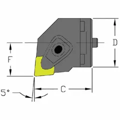 This indexable cutting unit head is designed for internal turning and facing operations in metalworking. It accepts indexable carbide inserts for efficient material removal on lathes and CNC machines. The unit head is suitable for general machining applications.