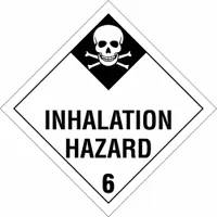 BRADY DOT Container Placard: Inhalation Hazard, 10 3/4 in x 10 3/4 in, 10 3/4 in Label Ht, Placard (MPN 63431)