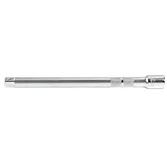 This 1/2" drive hand socket extension has a 10-inch overall length and chrome finish. It is used to extend reach to fasteners in confined spaces for general maintenance and repair tasks. Not insulated; not for electrical work.