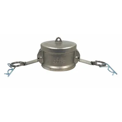 OEM Dust Cap: 2 1/2 in Coupling Size, 150 psi Max. Working Pressure @ 70 F - Type DC Stainless Steel Cam & Groove Dust Caps