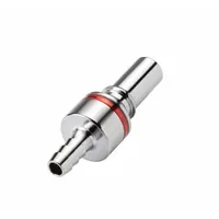Quick Connection Coupling: Straight, 1/4 in ID Size, Warm Red, Barbed/Quick Disconnect, Brass (MPN LQ4D22004RED)