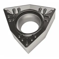 Trigon (W) indexable turning inserts with WSM20S grade, designed for medium to finishing cuts in steel and stainless steel. Available in inch (WCMT432-RM4) and metric (WCMT080408-RM4) designations. Suitable for general turning operations on metal workpieces.