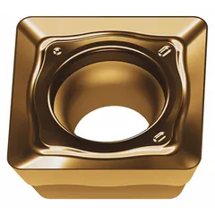Square indexable milling insert with inscribed circle diameter 12.7 mm and thickness 4.76 mm. Features F57 chipbreaker geometry for medium cutting conditions. Suitable for face and shoulder milling of steel and cast iron.
