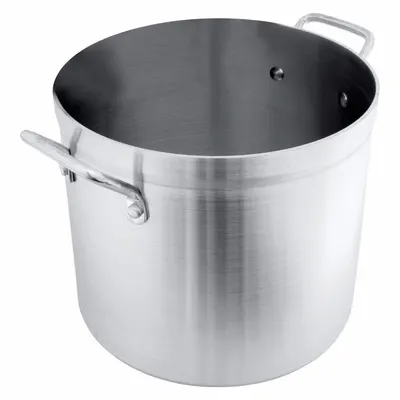 CRESTWARE Stock Pot: 120 qt Capacity, Aluminum, 5 mm Gauge, NSF Certified - Stock Pots