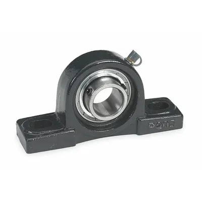 Dayton Pillow Block Bearing: 1 in Bore, Cast Iron, Set Screws, 1 7/16 in Shaft Ht - Light Duty Pillow Block Ball Bearings