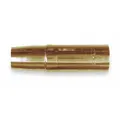 Self-insulated conical nozzle for MIG welding, designed to direct shielding gas over the weld puddle. Features a 5/8 in bore diameter and 1/8 to 5/32 in tip recess. Suitable for WS23 series. Sold as a 2-pack.