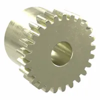 Spur Gear: Module m 0.5, 25 Teeth, 4 mm Bore Dia, Brass, 20° Pressure Angle, Plain Bore (MPN BSS0.5-25)