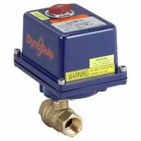 DYNAQUIP CONTROLS Electrically Actuated Two-Way Ball Valve: 3/4 in, Brass, 12 to 24V AC/DC, Straight (MPN EHH24ATE20H)