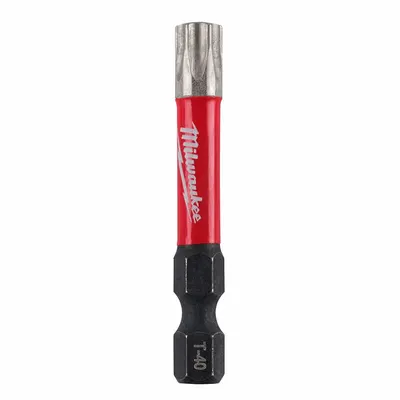 MILWAUKEE Power Bit: Power Bit, T40 Bit Size, Imperial, Torx Head, T40 Bit Industry Size - Impact Torx Bits
