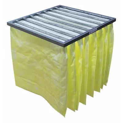 OEM Pocket Air Filter: 24 in x 24 in x 15 in, MERV 14, Yellow, Synthetic - MERV 14 Pocket Air Filters