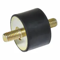 JW WINCO Vibration-Isolating Mount: Cylindrical, Natural Rubber, Male x Male Style (MPN 351.1-25-19-1/4-55)