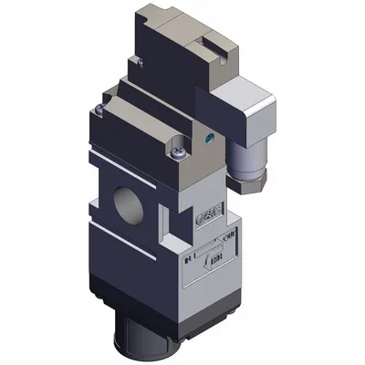 SMC Solenoid Air Control Valve: Three-Way / Two-Position, Single Solenoid, Female 3/8 BSPP - SMC VP Series Directional Control Valves