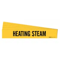 Pipe Marker: Heating Steam, Yellow, Black, Fits 2 1/2 to 7 7/8 in Pipe O.D., 1 Pipe Markers, 5 PK (MPN 7126-1-PK)