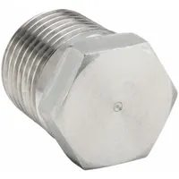 Plug: Plug, 316 Stainless Steel, 1/2 in, Male BSPT Threaded, 6,000 psi, 31/32 in Lg (MPN 1/2HP3MSS)
