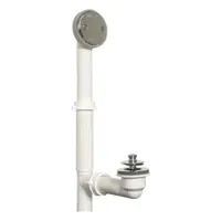 WATCO Shower Drain: Plastic, Chrome, 2 7/8 in Overall Dia, 16 in Overall Ht, Lift and Turn, Slip (MPN 500-LT-PVC-CP)