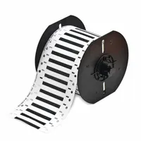 Sleeve Label: 3/32 in x 2 in, Polyolefin, Black (Matte), For 20 AWG to 28 AWG Wire Gauge (MPN B33D-94-2-342BK)