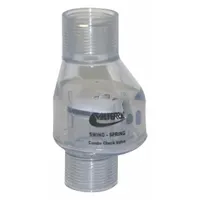VALTERRA Check Valve: Swing, Inline Valve Body, 3/4 in Pipe Size, FIP x FIP, PVC, For Water Media (MPN 200-C07F)