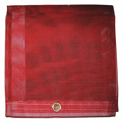MAURITZON Tarp: 13.58 ft Lg, 11.5 ft Wd, Std Duty, 5 mil, Vinyl, Red, 10 oz/sq yd - Mesh Tarps