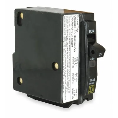 SQUARE D Miniature Circuit Breaker: 80 A, 120/240V AC, Single Phase, 10kA at 120/240V AC - QO Series, Plug-In Square D Miniature Circuit Breakers