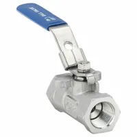 USA INDUSTRIALS Manual Two-Way Ball Valve: 1/2 in, 304 Stainless Steel, Straight Valve Body, RPTFE (MPN ZUSA-VLV-47)