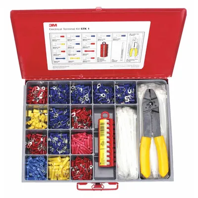 3M Wire Terminal Kit: 660 Pieces, 22 AWG – 10 AWG Wire Sizes - Mixed Wire Connector & Terminal Sets