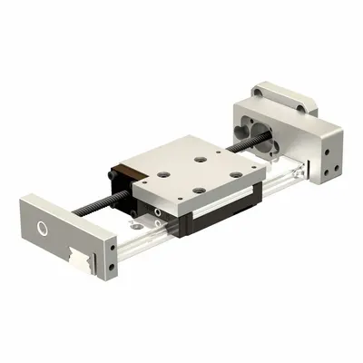 PBC LINEAR Compact Linear Actuator: 6 mm Lead Screw, 6 mm Lead, 10 mm Max. Stroke - PBC Linear Compact Series Profile Rail Systems