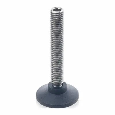 JW WINCO Swivel Male Leveling Mount, M10 x 18 mm, 3.5 kN, Polyacetal Thrust Pad - Swivel Male Leveling Mounts