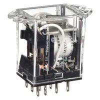 OMRON Flange Mount Relay: Surface (Top Flange) Mounted, 5 A Current Rating, 24V DC, 3PDT (MPN MY3F-DC24)