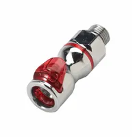 Quick Connection Coupling: Straight, 1/4 in Pipe Size, Warm Red, Quick Disconnect/Threaded, Brass (MPN LQ4D31004RED)