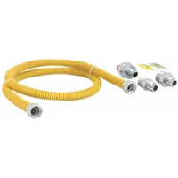 Gas Flow Valve Kit: 3/8 in Hose Inside Dia., 4 ft Hose Lg, 60,500 BTU Capacity, Yellow, FNPT x FNPT (MPN 20C-3131V4KIT-TS-48B)