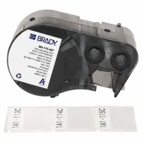 Wraparound Label: 1 1/4 in x 1 1/2 in, Vinyl, White (Matte), For 10 AWG to 6 AWG Wire Gauge (MPN M5-115-427)