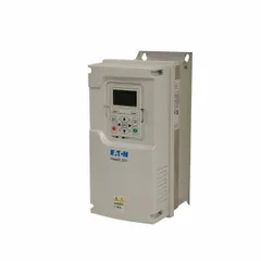 EATON Variable Frequency Drives: In Phase Three, Out Phase Three, 7 1/2 hp, IP21, No Bypass, White (MPN DG1-357D5FB-C21C). Key specifications — Style: Industrial High Performance; Color: White; Output Voltage: 525-600V AC; Output Phase: Three.