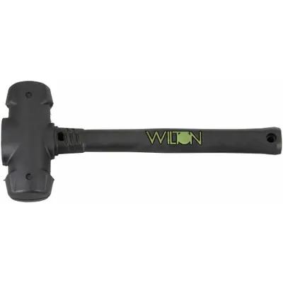 WILTON Dead Blow Hammer: Steel Handle, 2 lb Head Wt, 1 7/8 in Hammer Face Dia - Standard Dead-Blow Hammers