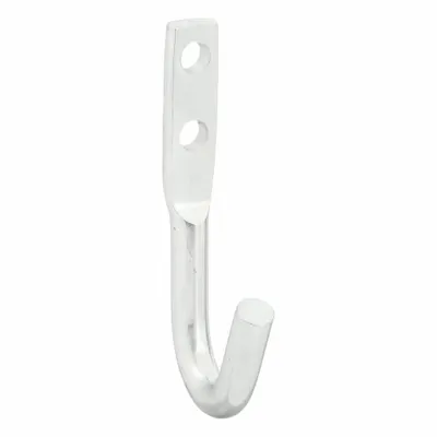 OEM APPROVED VENDOR Tarp Hook, Steel, Silver, 2 1/2 in Ht, 3/8 in Wd - Tarp Hooks