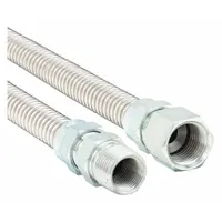 Gas Connector: 3/8 in Hose Inside Dia., 36 in Hose Lg, 71,100 BTU Capacity, Silver, FNPT x FNPT (MPN 20-3132-36)