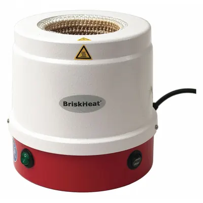 BRISKHEAT Heating Mantle: 2 L Capacity, 545 W Watt - Max, Plastic, Metal - Metal-Housed Heating Mantles