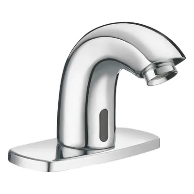 SLOAN Bathroom Sensor Faucet: SF, Brass, Chrome Finish, Single-Post, Plug-In - Single-Post Sensor Bathroom Faucets