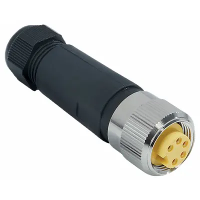 IFM 7/8 in Circular Connector: A Coded, 7/8 in Female Thread with Straight Connection - 7/8 Inch Circular Connectors