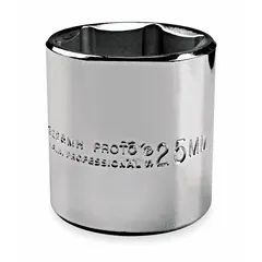 This 1/4" drive hand socket features a 3/16" hex size with a 6-point standard configuration. Made of chrome-finished steel, it is not tether capable. Commonly used with ratchets and drivers for tightening or loosening fasteners in mechanical and maintenance tasks.